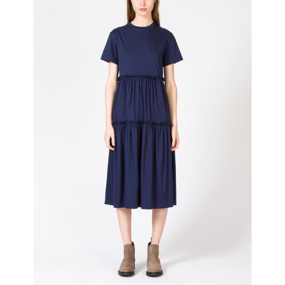 Creatures of Comfort Tiered Dress Navy sz L